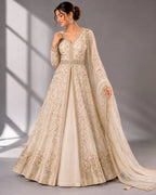 ivory indo western gown