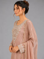 peach kurti sharara set