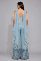 sky blue sharara set