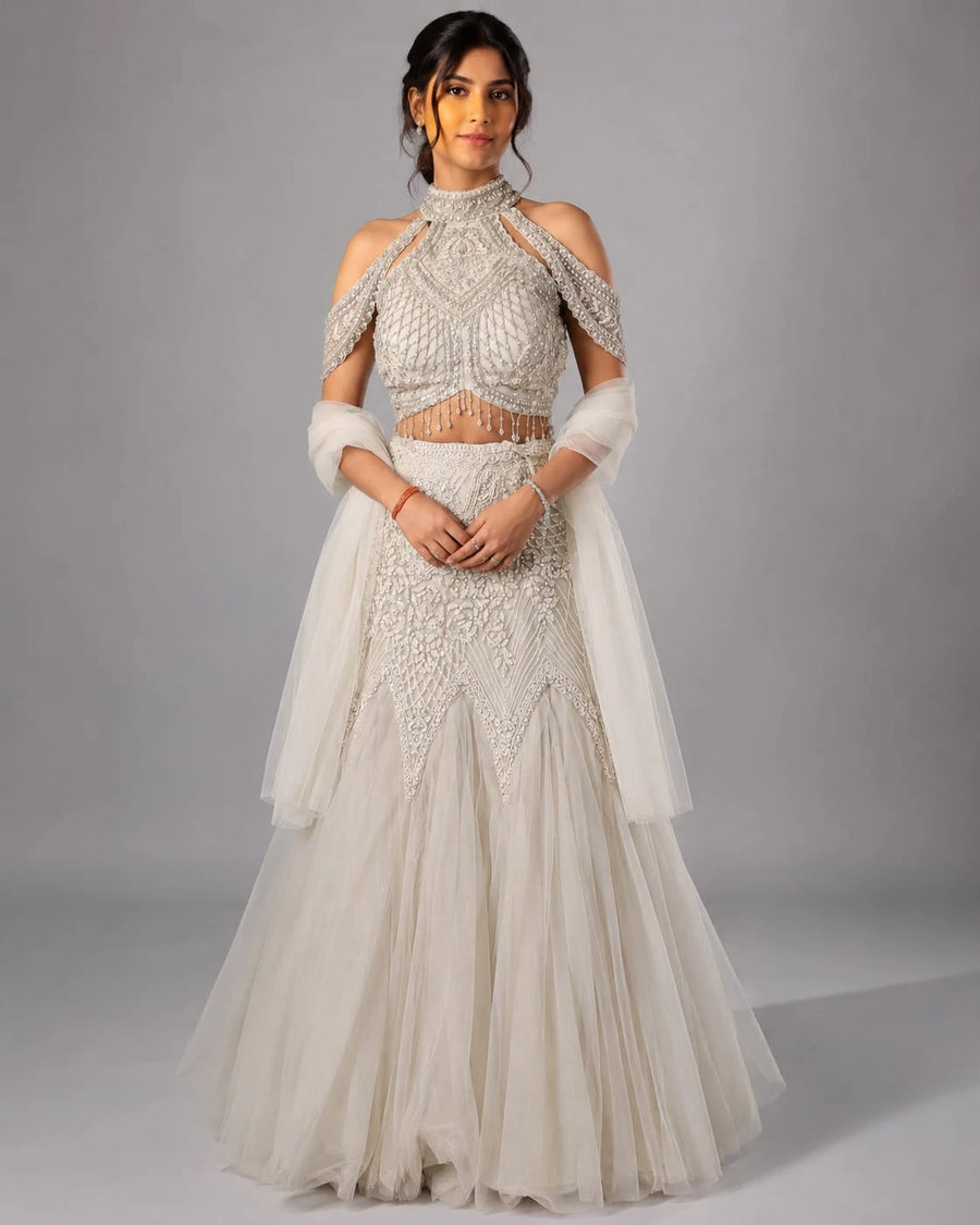 ivory lehenga
