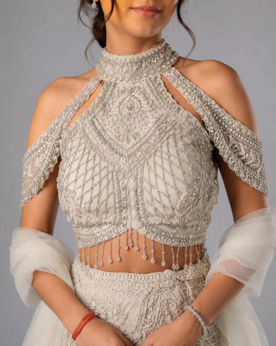 ivory lehenga