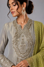 grey designer anarkali,