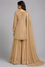 gold sharara set