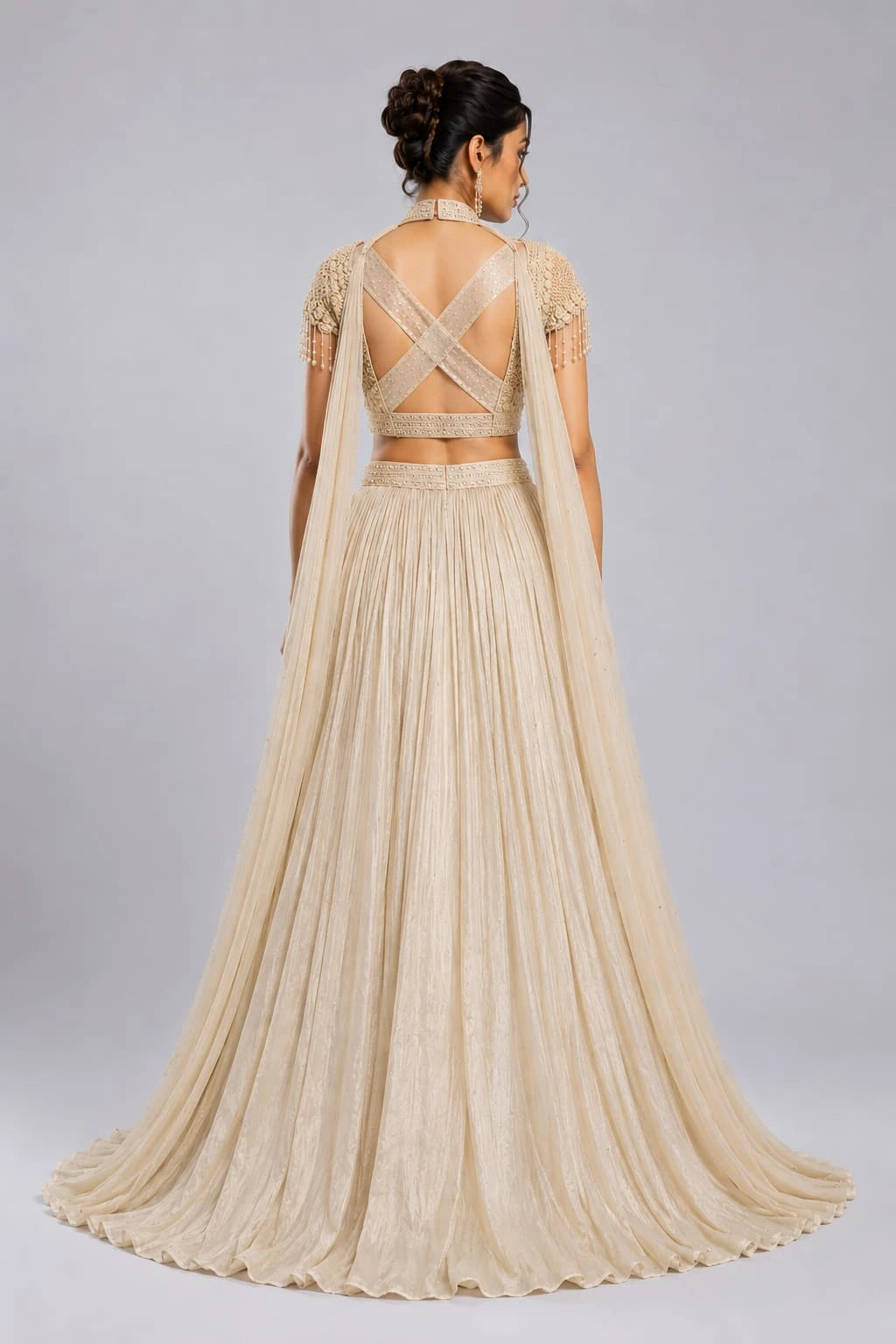 Cream Wedding Lehenga