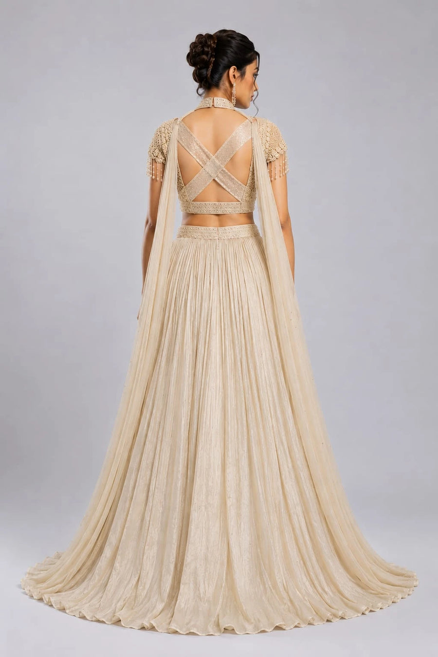 Cream Wedding Lehenga