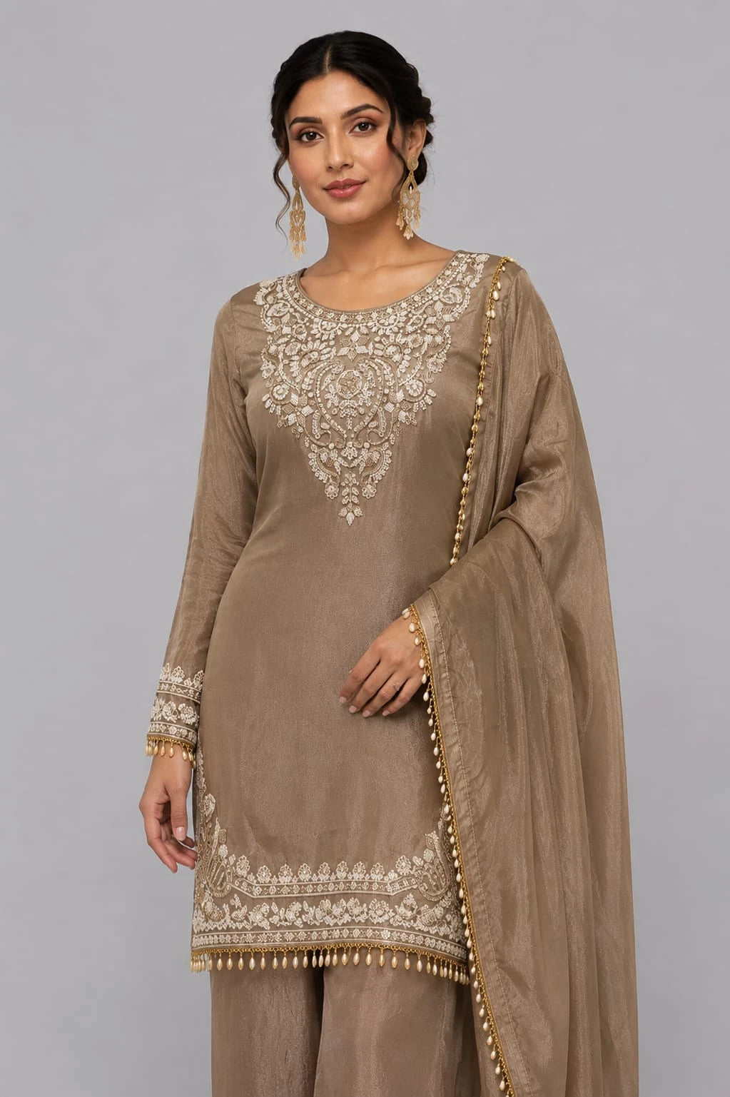 Grey Party Wear Sharara
