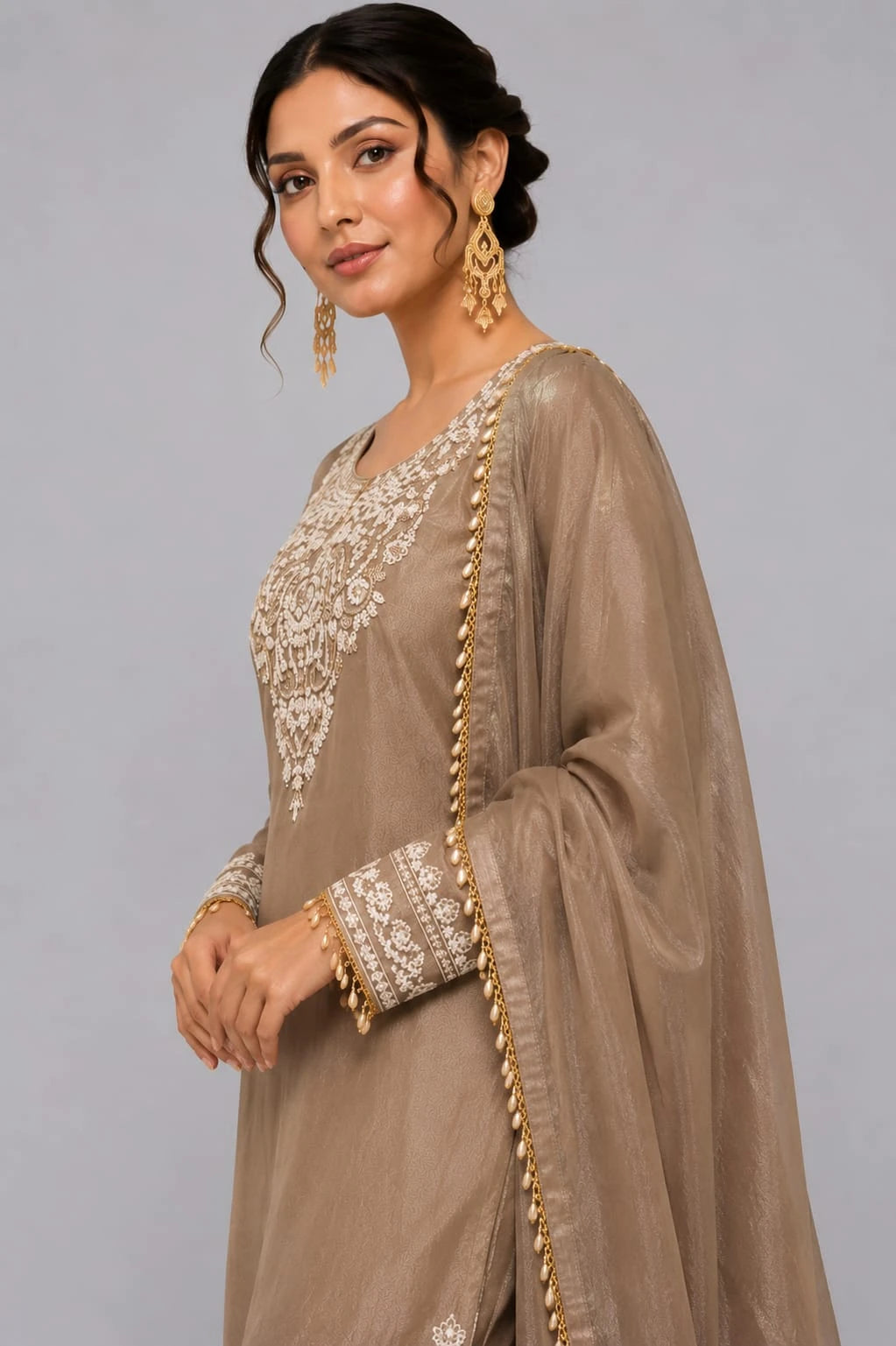 Grey Party Wear Sharara