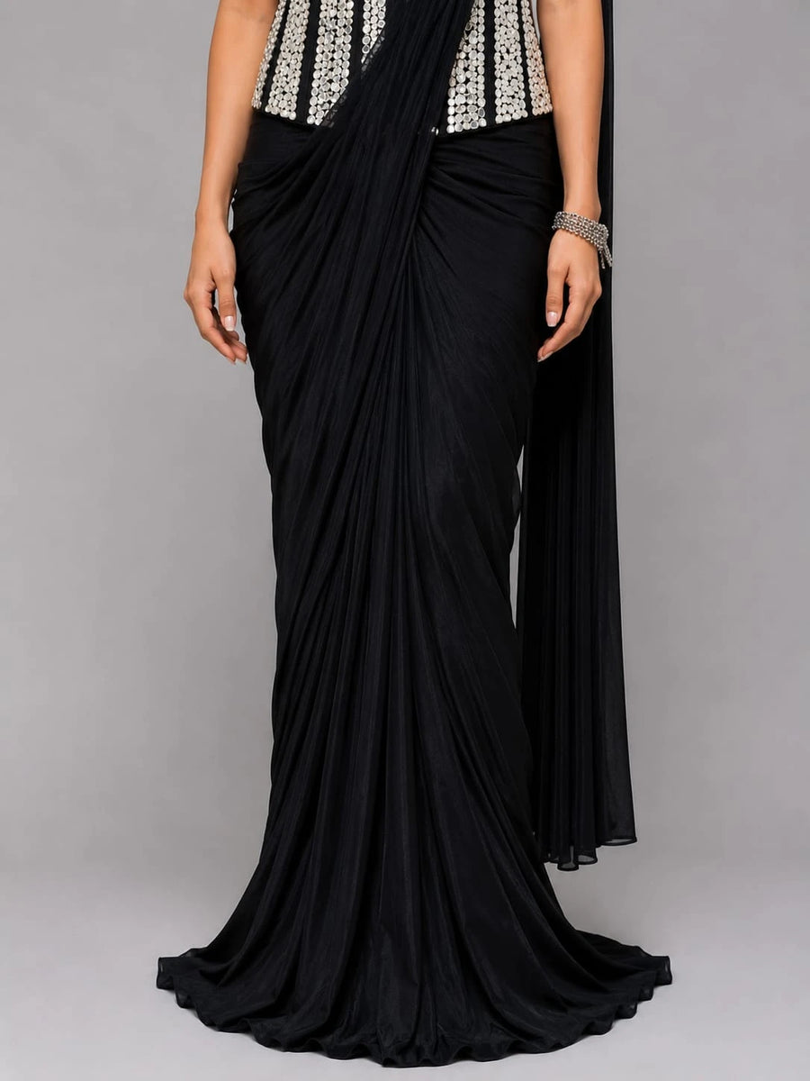 Black Corset Saree