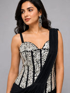 Black Corset Saree