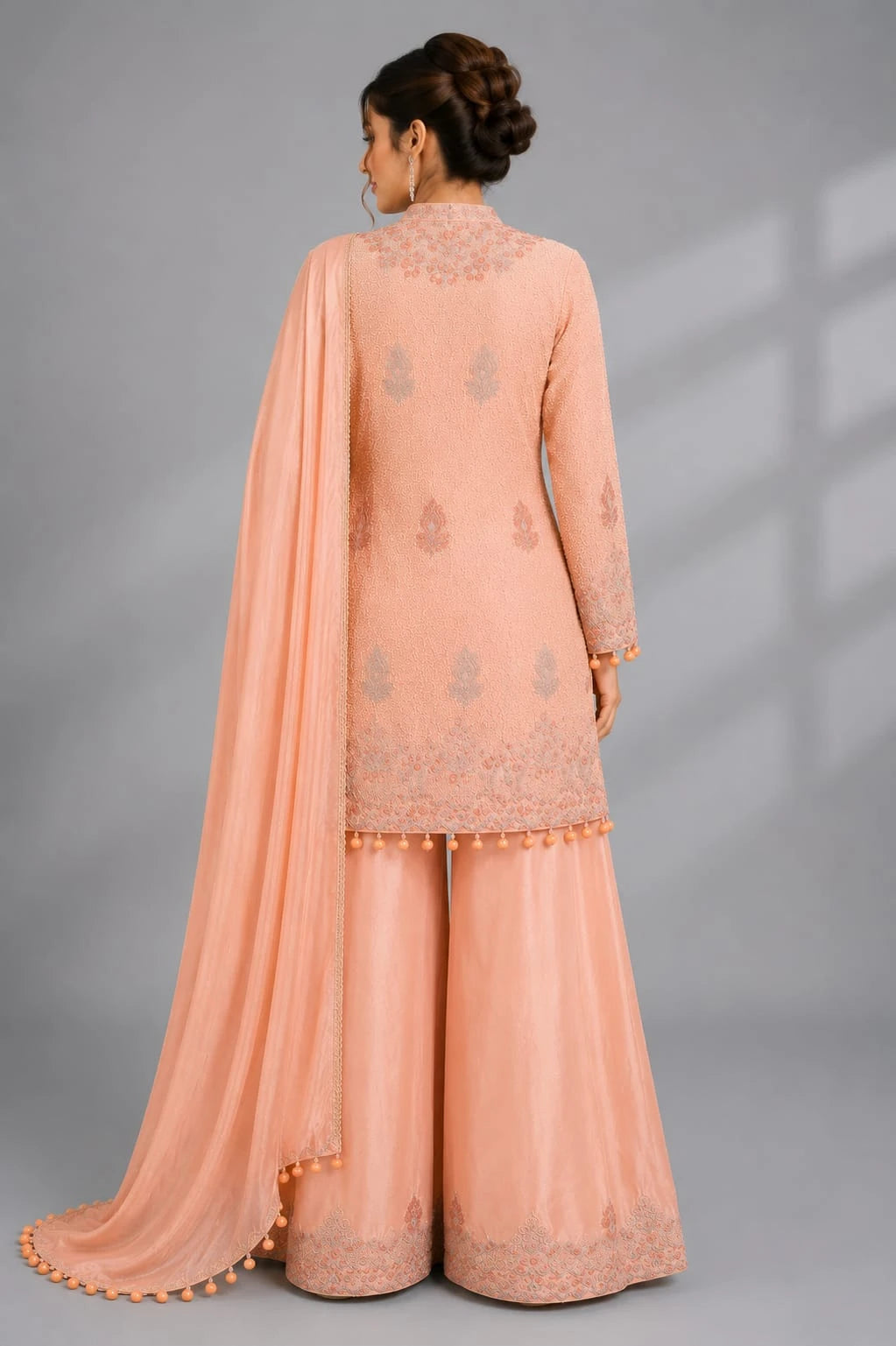 pink sharara dupatta