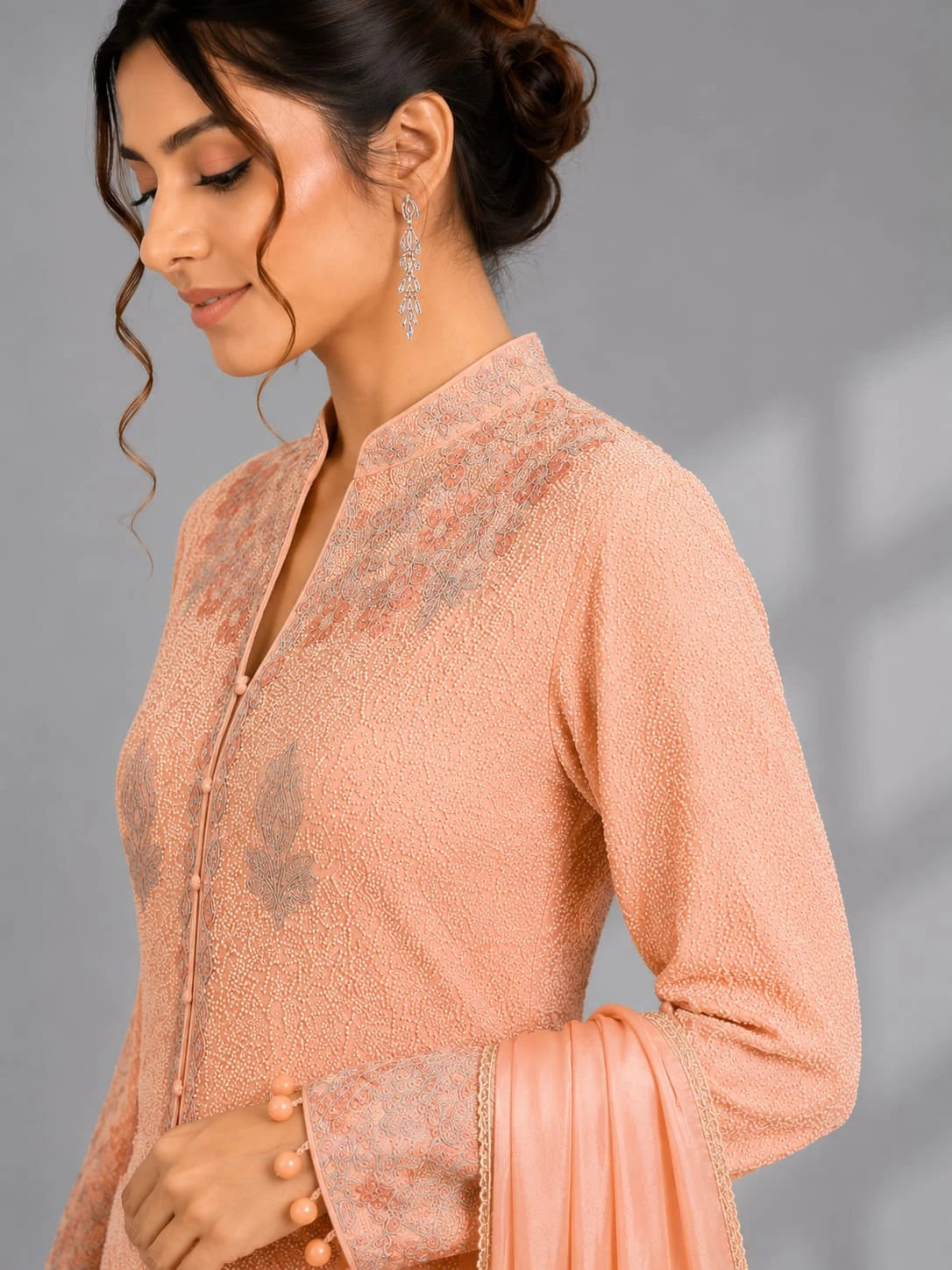 pink sharara dupatta