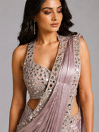 Light Gold Drape Saree