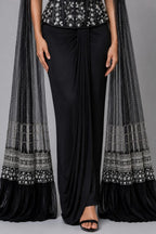 Black Corset Dhoti Set