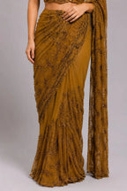 Copper Pre Draped Saree