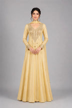 Party Wear Gold Anarkali