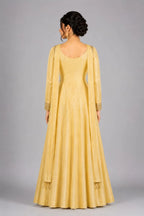 Party Wear Gold Anarkali