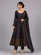 Party Wear Grey Anarkali