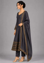 Party Wear Grey Anarkali