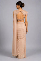 gold party wear saree