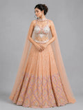 peach Sangeet lehenga
