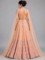 peach Sangeet lehenga