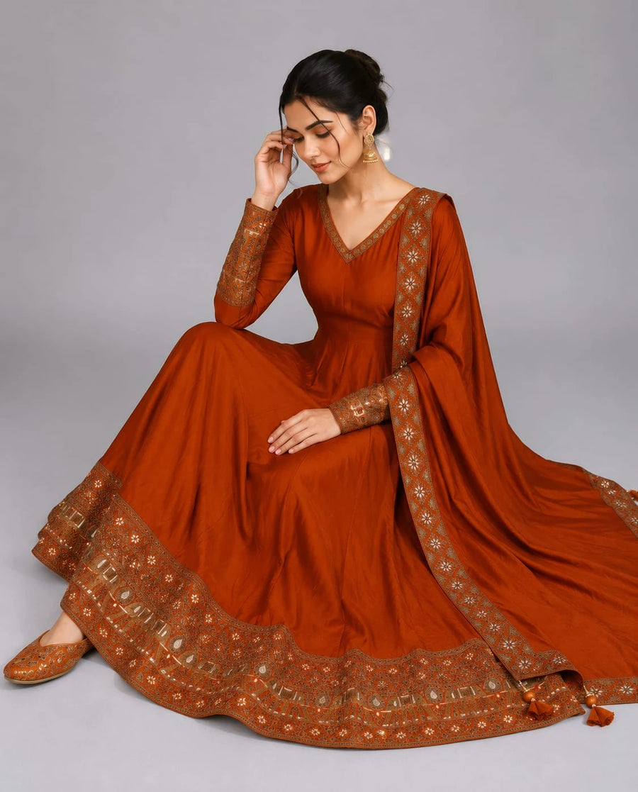 rust anarkali