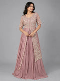 pink indo western