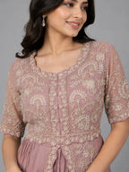 pink indo western