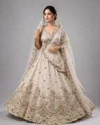 Beige Wedding Lehenga
