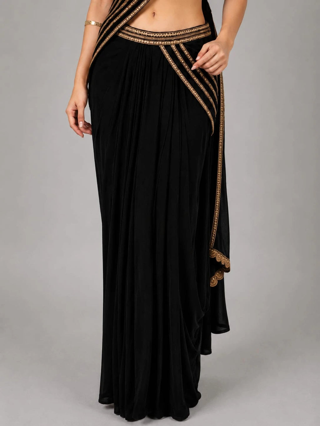 black saree 