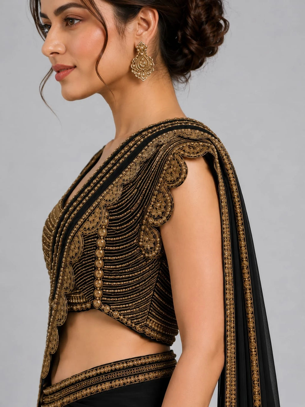 black saree 