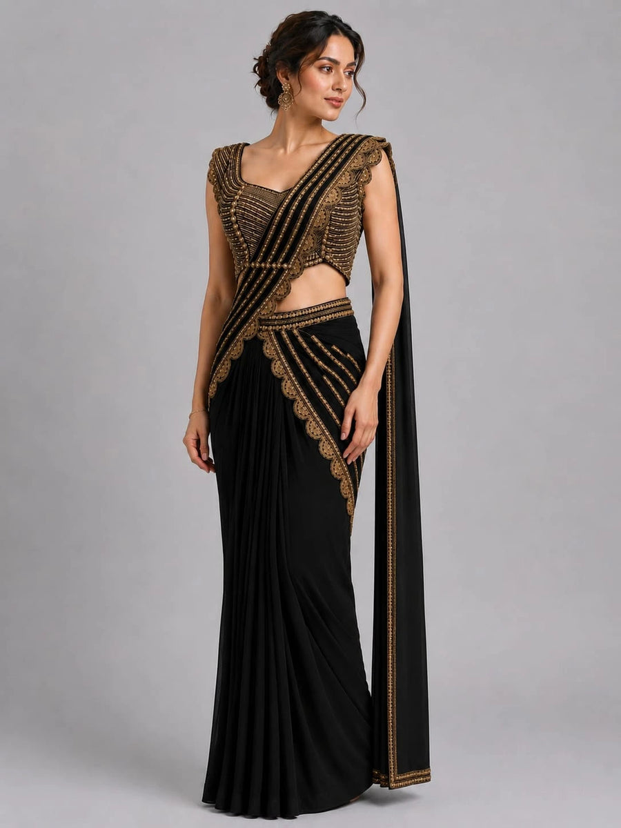 black saree 