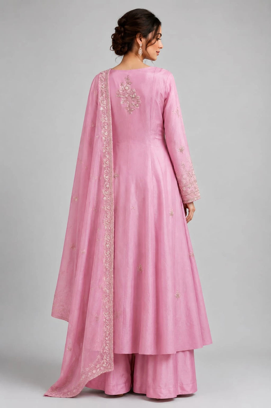 rose pink indo western