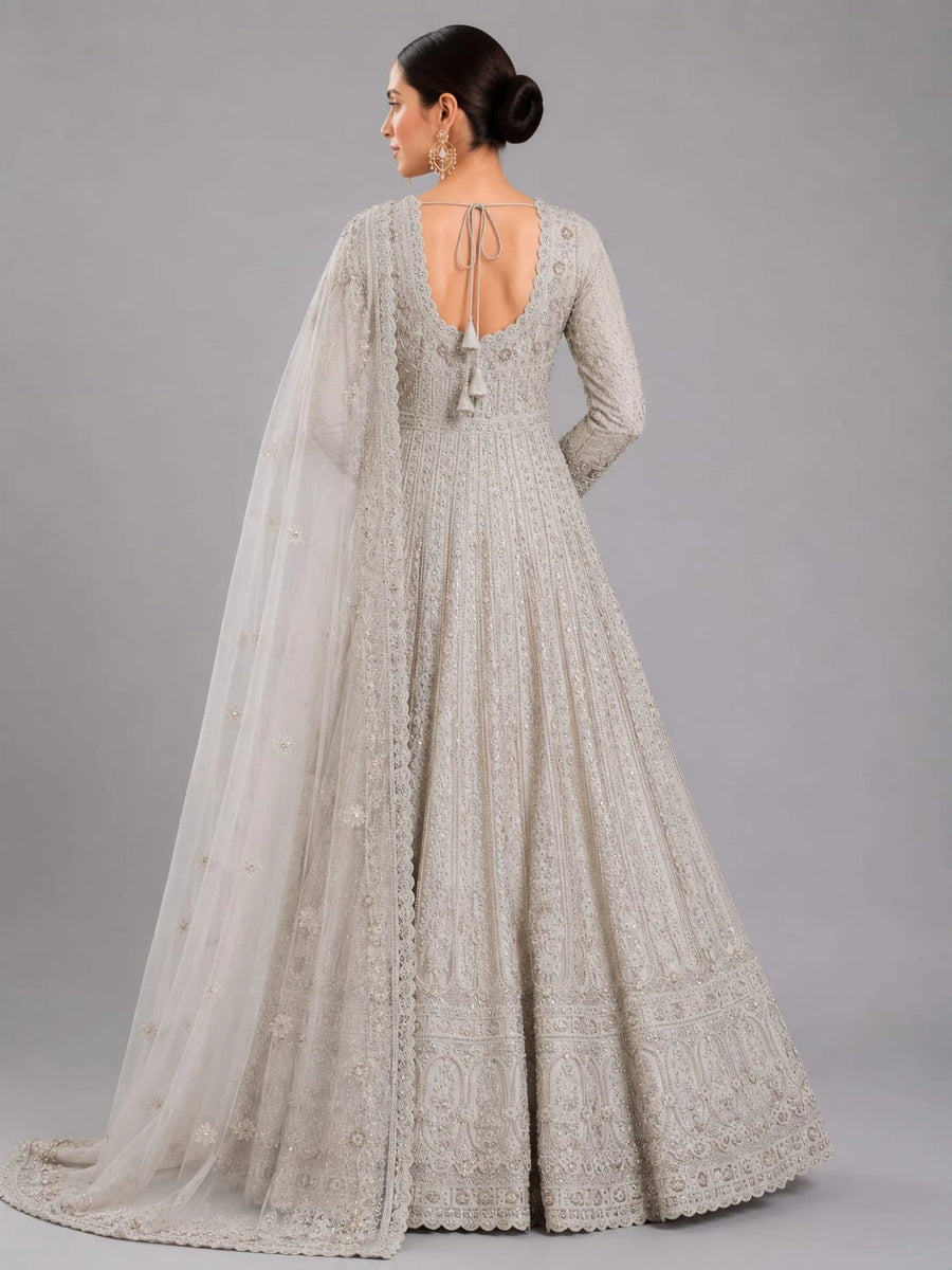 beige designer indo western