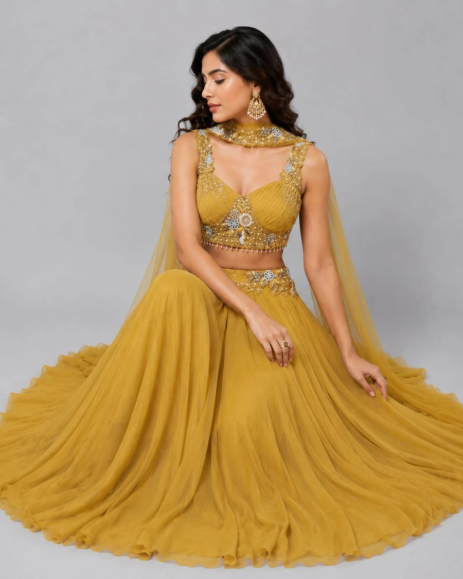 yellow lehenga
