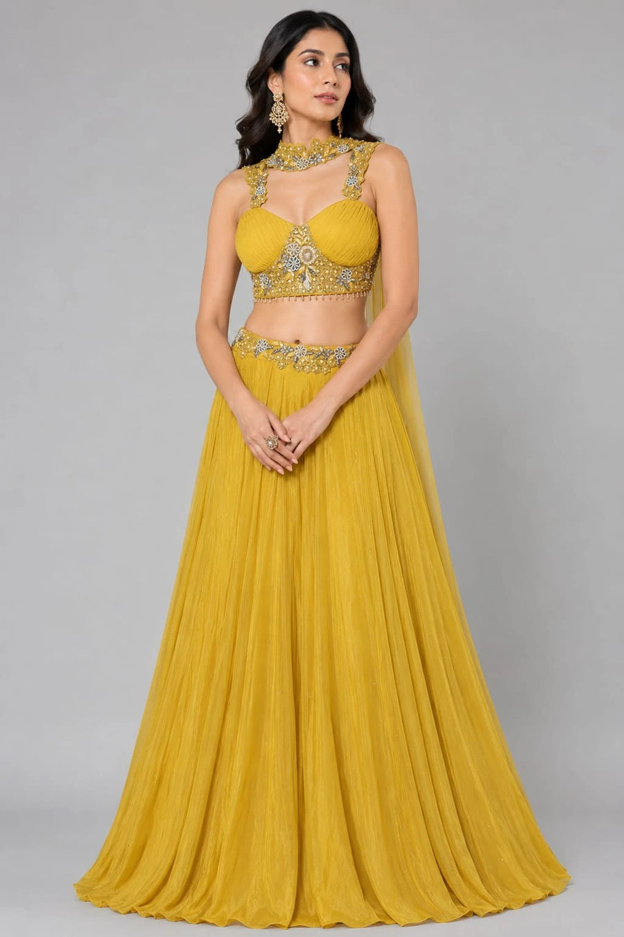 yellow lehenga