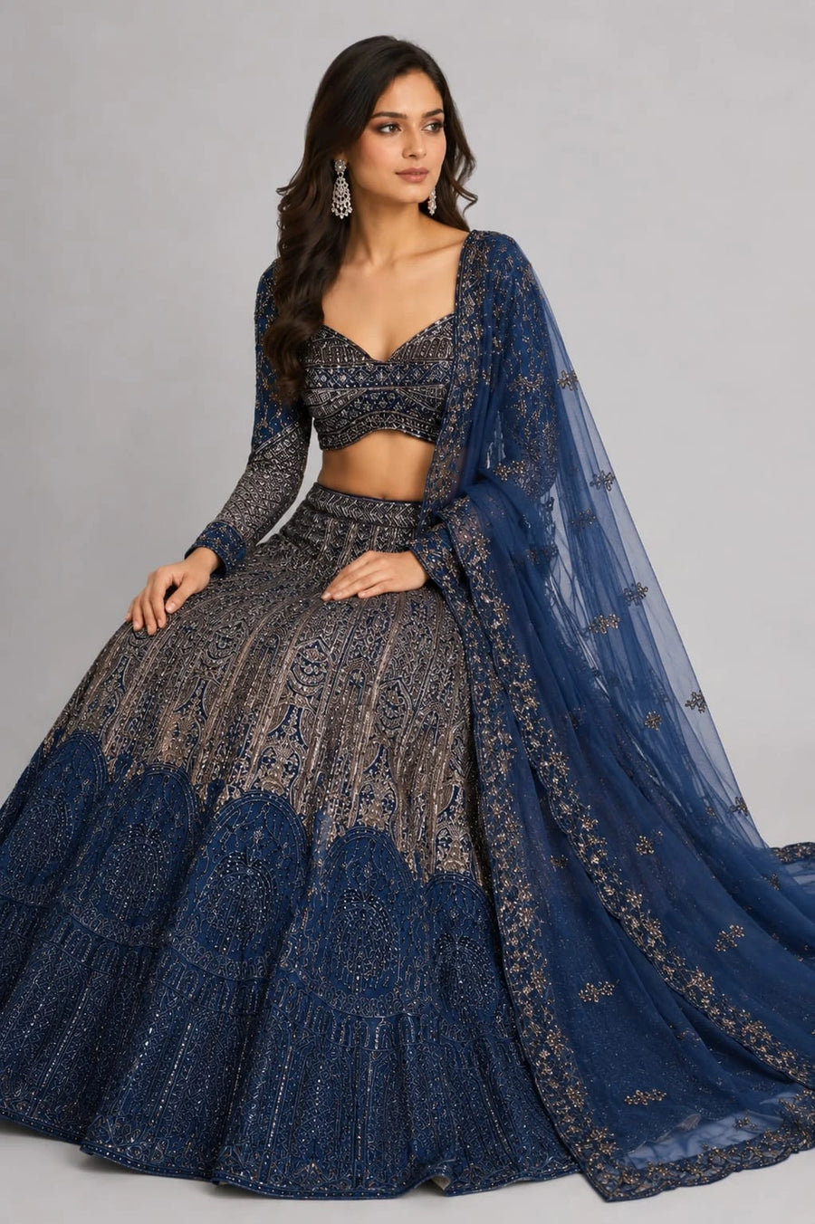 Designer Blue Lehenga