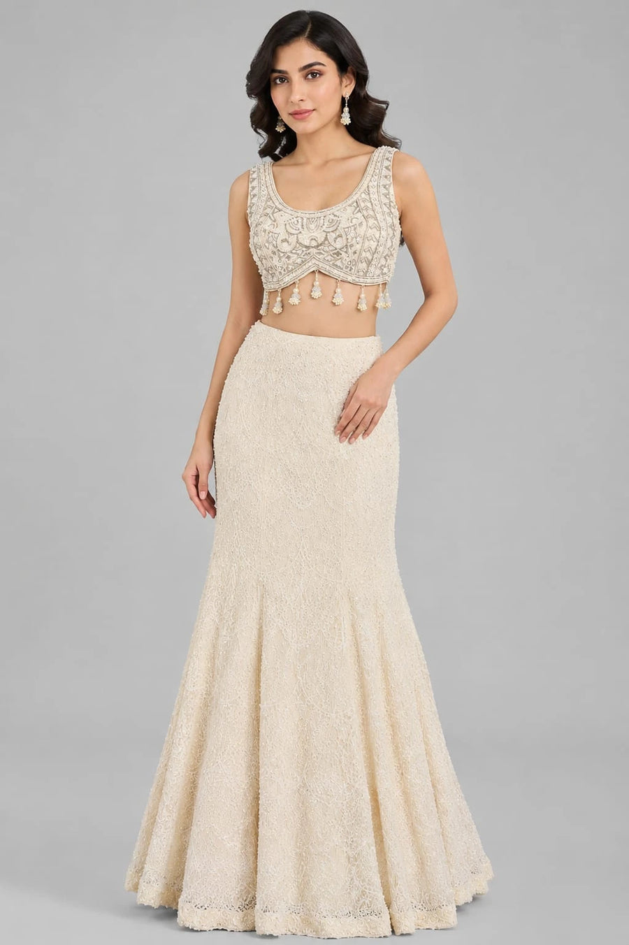 ivory lehenga
