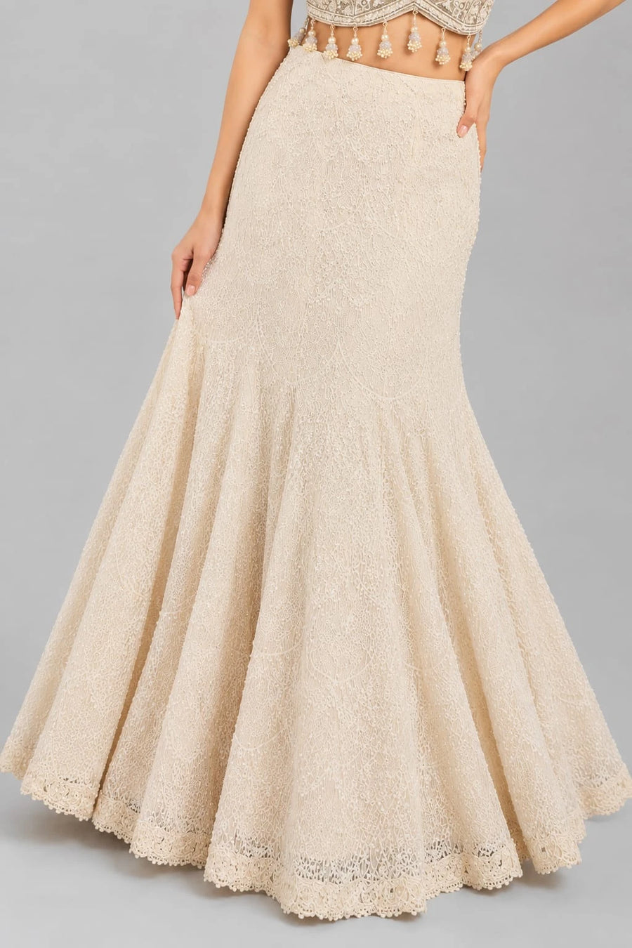 ivory lehenga
