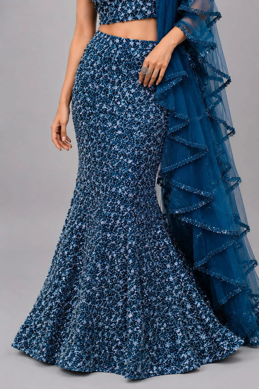 blue lehenga