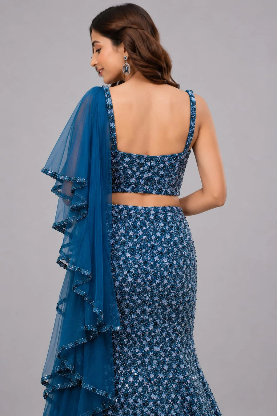 blue lehenga