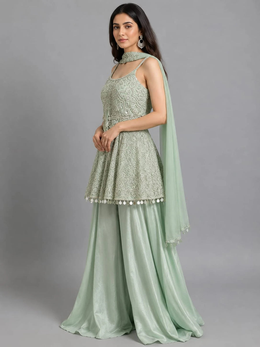 firozi sharara suit