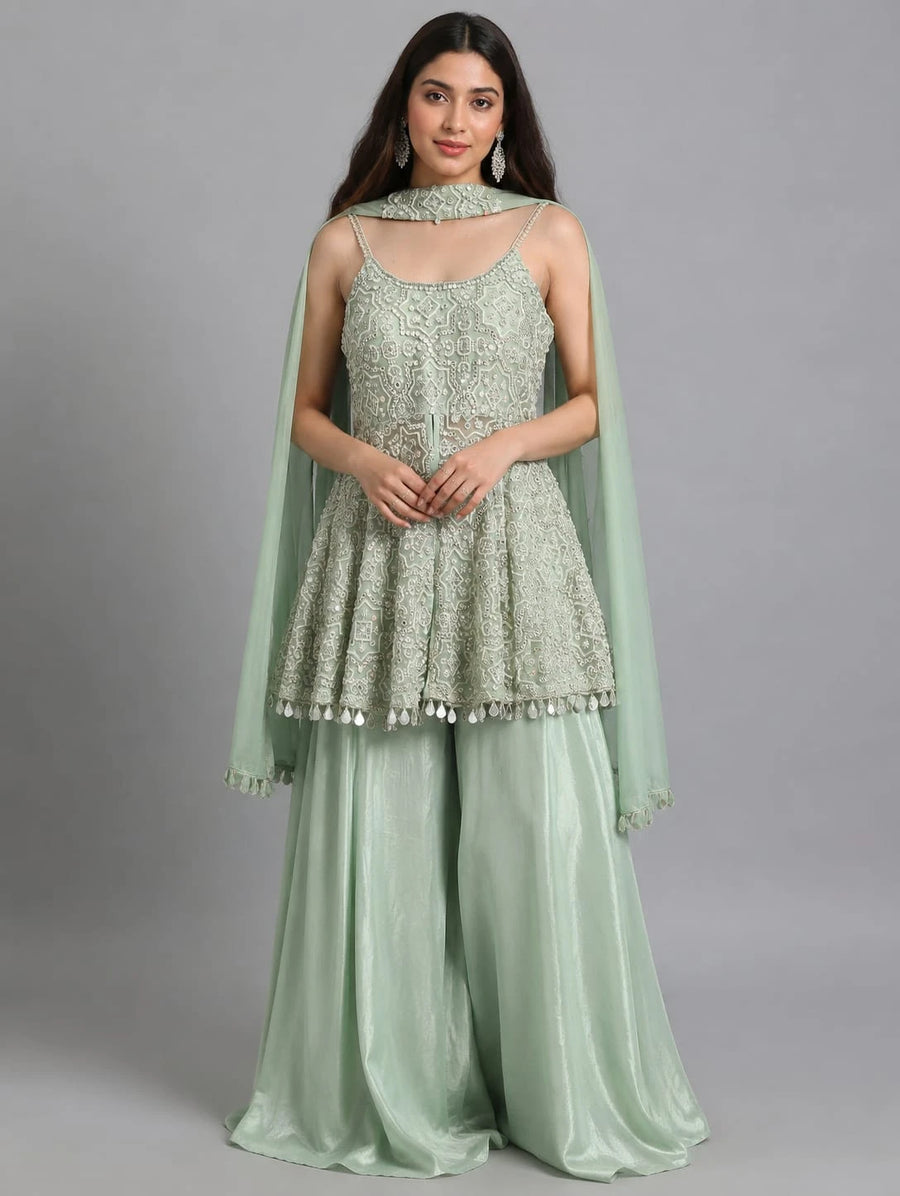 firozi sharara suit