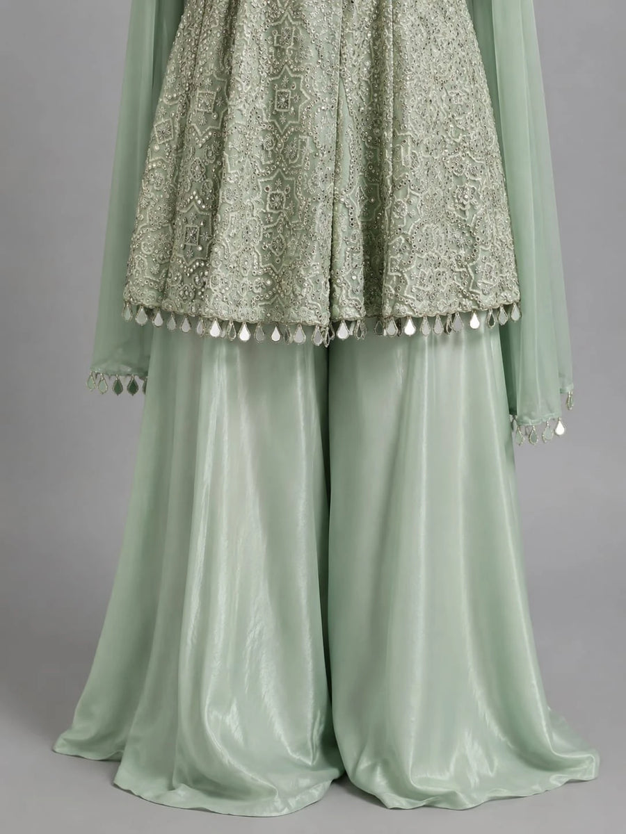 firozi sharara suit