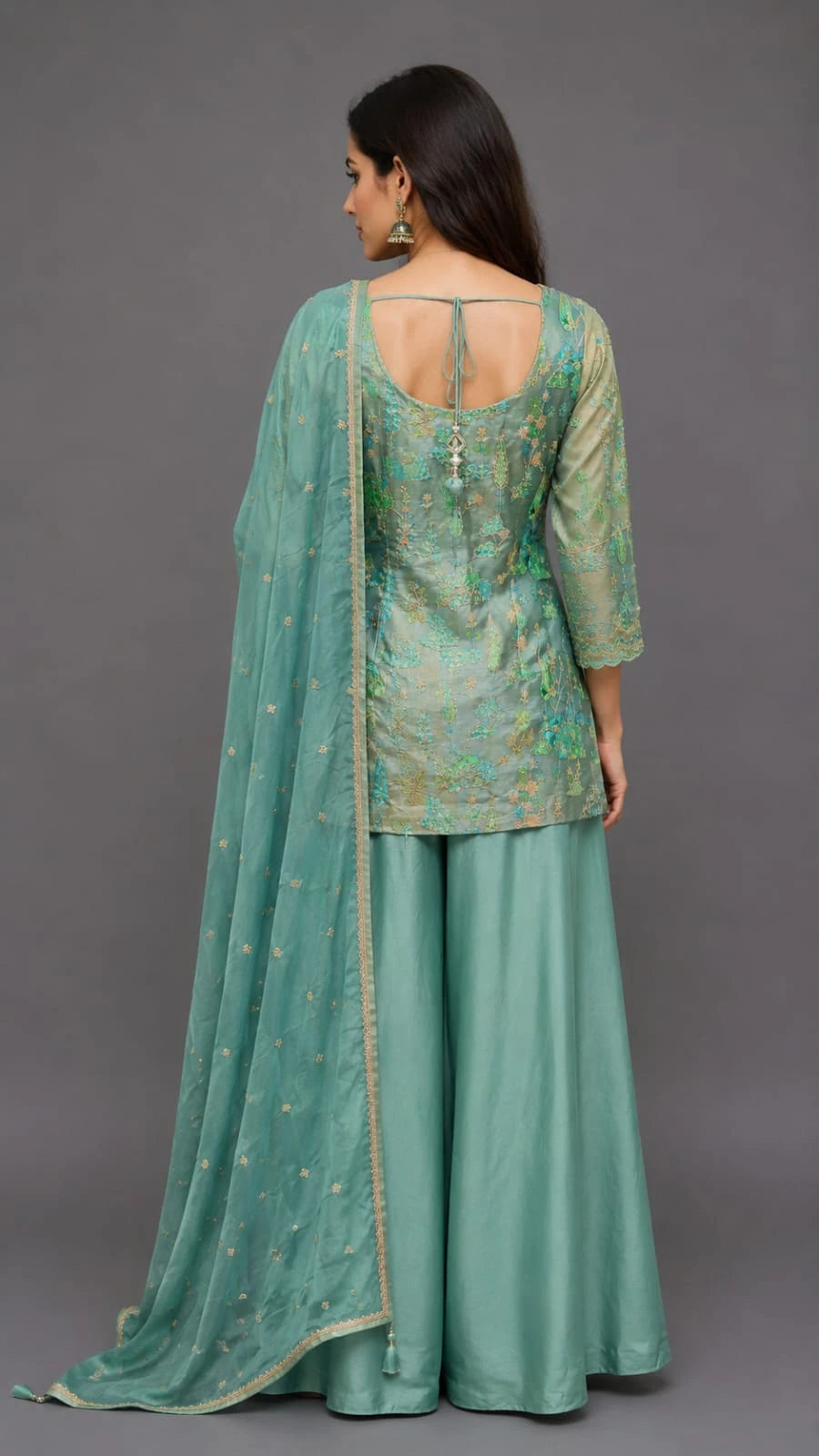 pista sharara suit dupatta