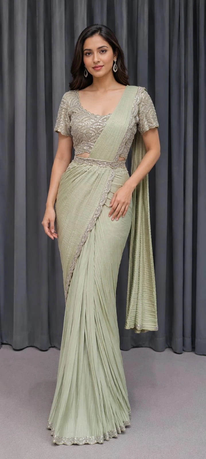 Pleated Drape Saree