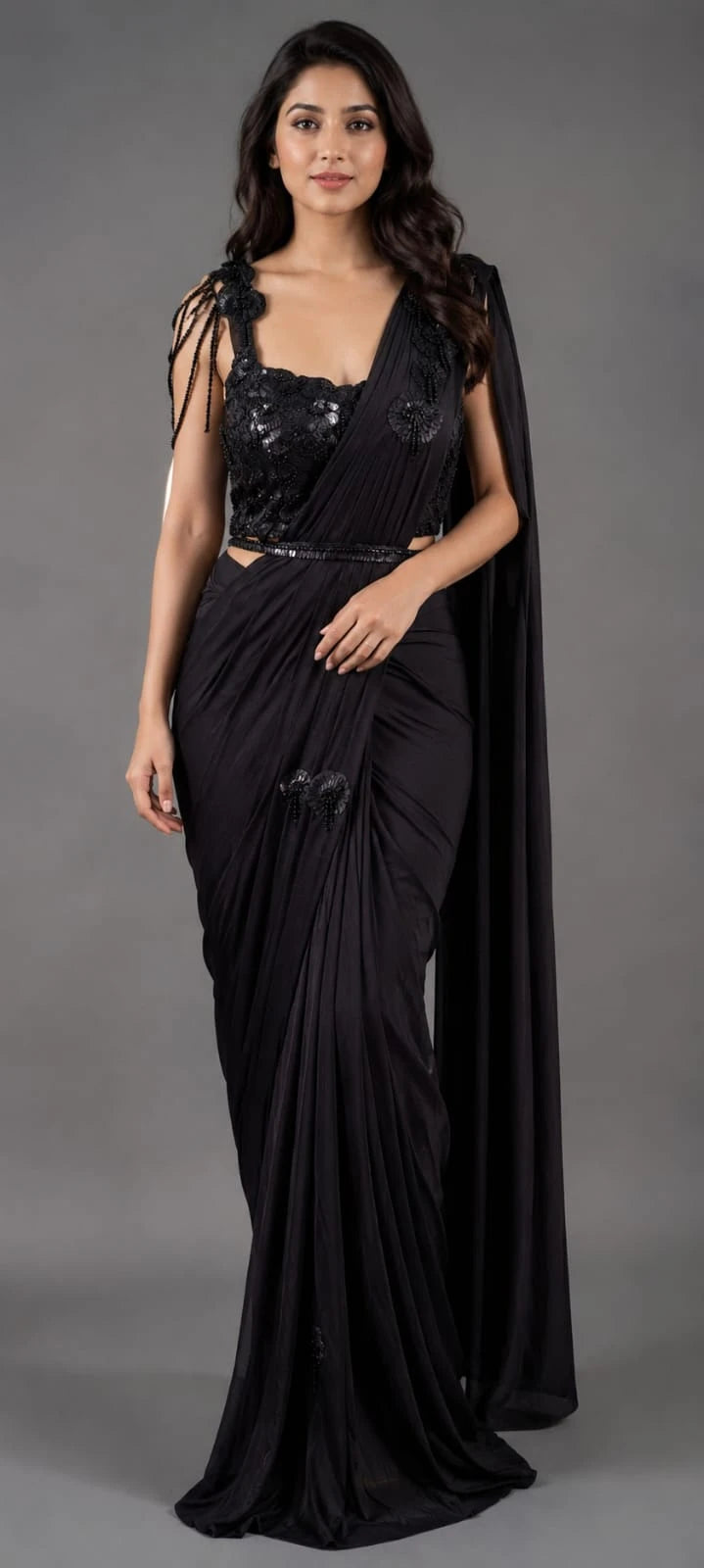 Black Party Wear Saree