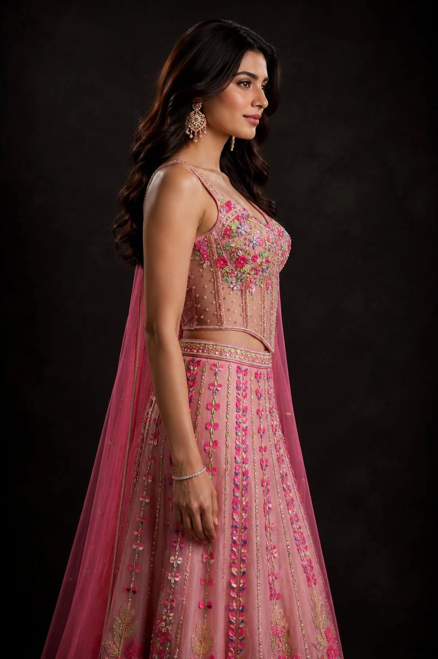 pink lehenga