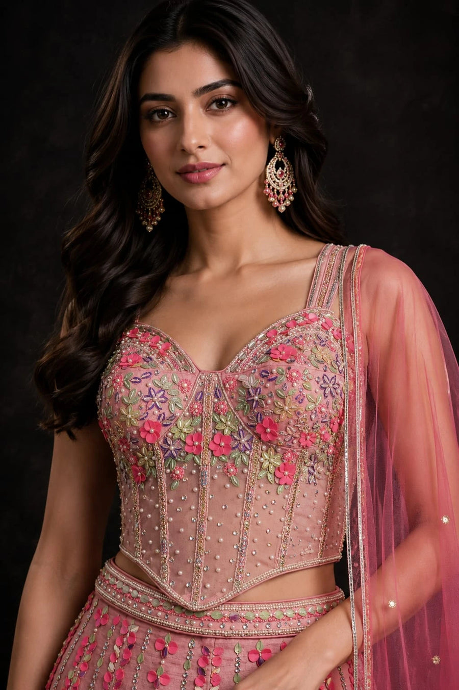 pink lehenga