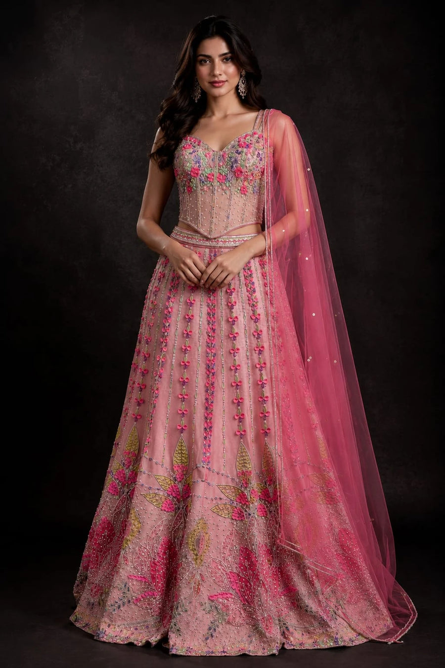 pink lehenga